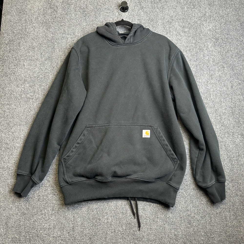 Carhartt Rain Defender‎ Hoodie Mens Medium Black Heavyweight Workwear Pullover